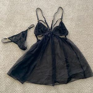 Black Strappy Lingerie